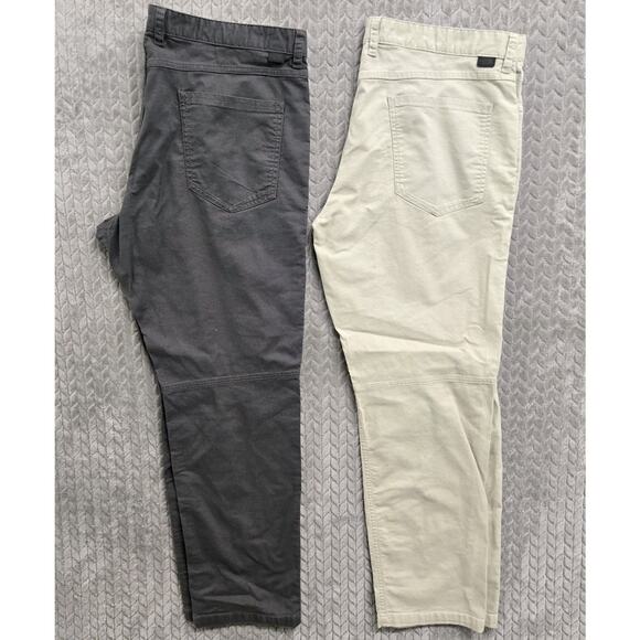 2 The North Face Motion Pants Men's Size 40x32 Gray Tan Articulated Knees Hiking - Picture 1 of 15